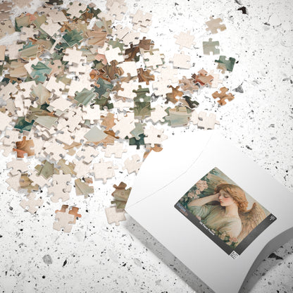Sleeping Angel Puzzle - Floral Religious Jigsaw, Christian