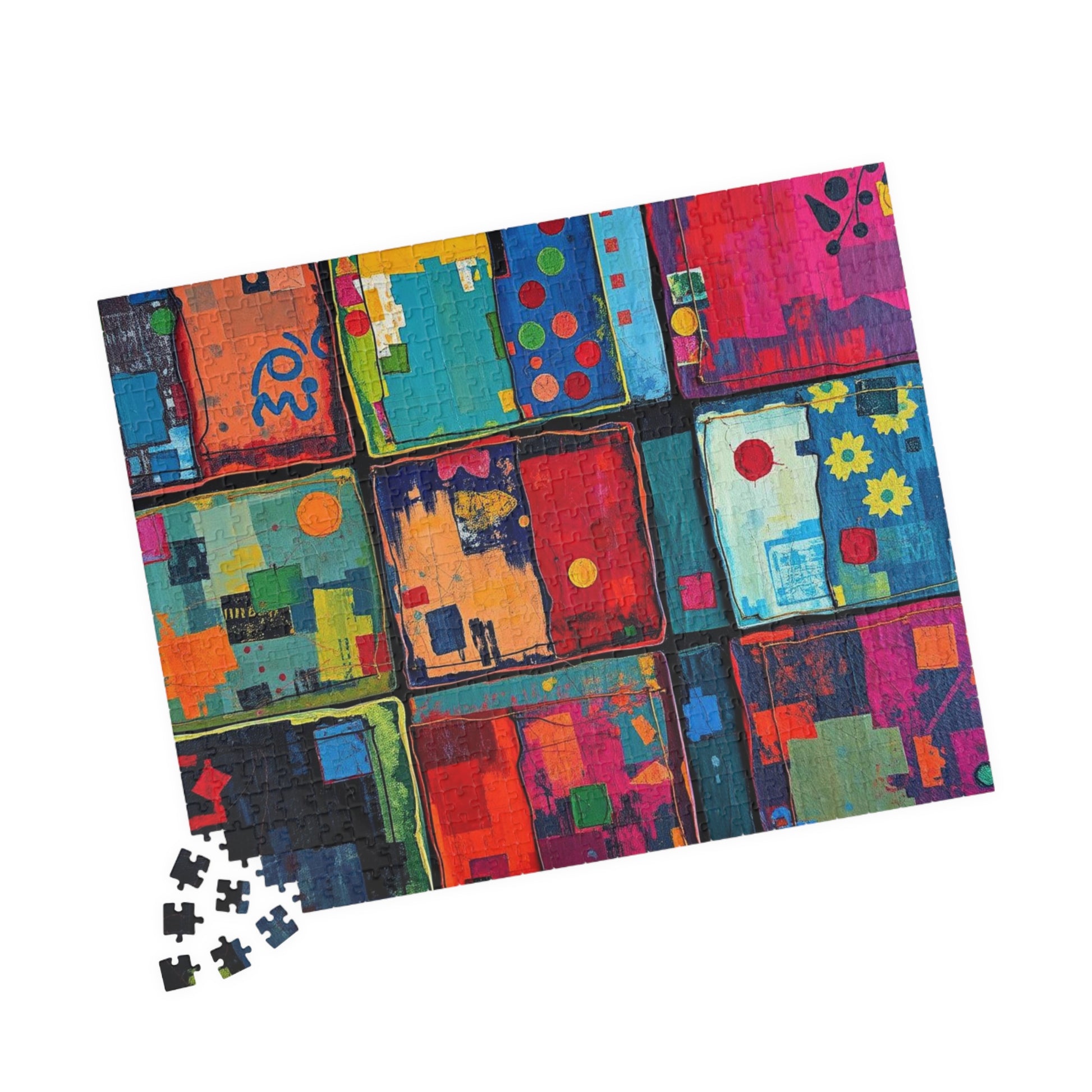 Colorful Abstract Art Puzzle - 110, 252, 520, 1014-piece, Fun Family Activity, Gift for Puzzle Lovers, Home Entertainment Party Game Puzzle The Puzzle Chest