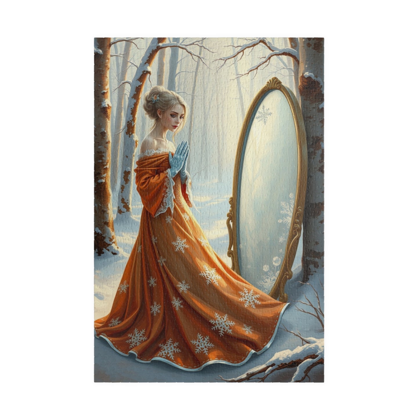 Elegant Frost Spirit Puzzle | Winter Wonderland Jigsaw Game | 110, 252, 520, 1014-piece | Holiday Decor, Family Fun Gift Idea, Cozy Nights