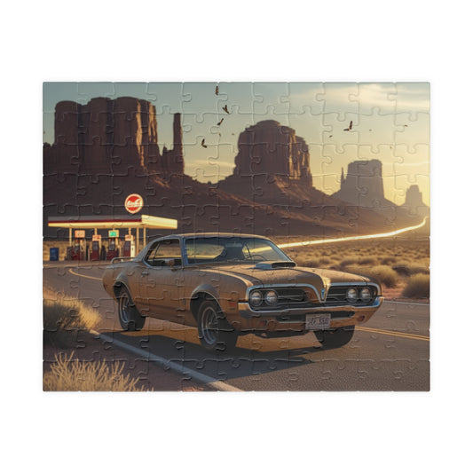 Classic Car Puzzle, 1969 Mercury Cougar Eliminator, Scenic Vintage Automobile Jigsaw, Gift for Car Lover, Family or Solo Fun 110 pcs (Horizontal) Puzzle The Puzzle Chest