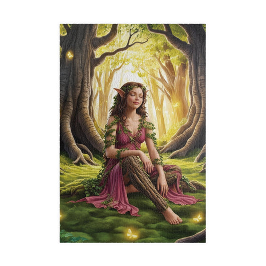 Forest Nymph Jigsaw Puzzle, Mythical Creature Woodland Tabletop Game, Fantasy Lover Gift, Relaxing Hobby, Mindfulness Activity, Nature