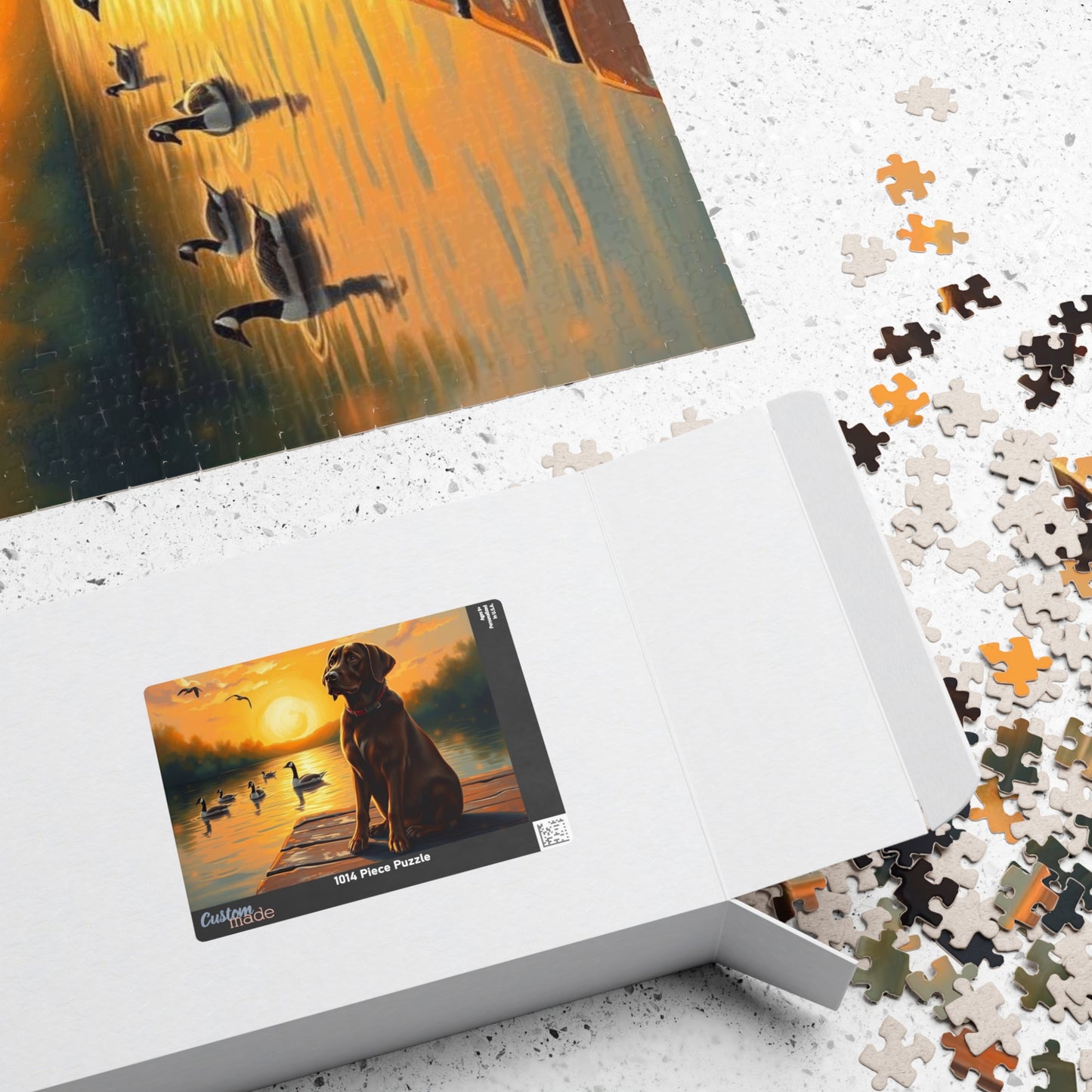 Majestic Sunset Dog Puzzle, Labrador Retriever Jigsaw Game for Family Game Night, Dog Lover Gift, Adult Puzzle for Relaxation, Nature Scene Puzzle The Puzzle Chest