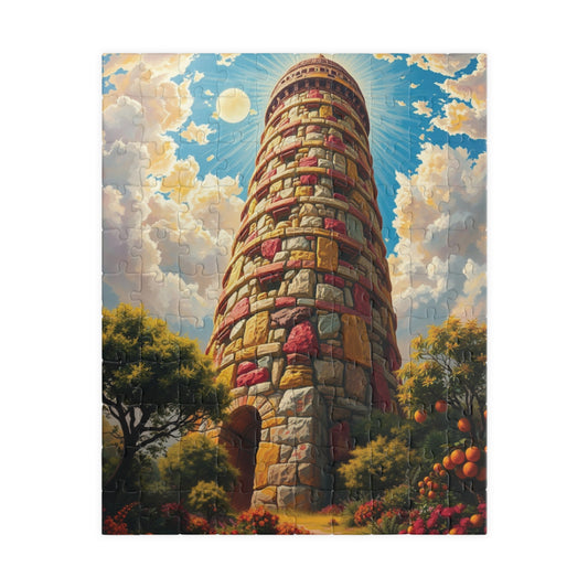 Epic Biblical Tower of Babel Jigsaw Puzzle, Biblical History Christian Symbolism, Ideal Gift for Religious Puzzle Lover and Art Enthusiast