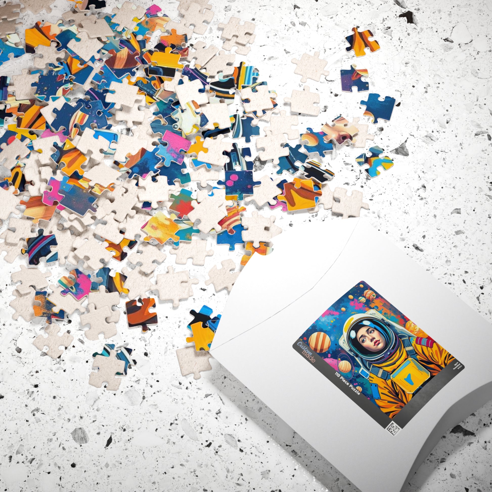 Colorful Astronaut Puzzle, Pop Art Space Themed Jigsaw Game, Best Gift for Space Lover, Mindfulness Activity, Fun Family Home Entertainment Puzzle The Puzzle Chest