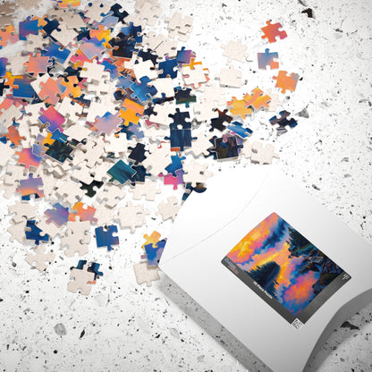 Scenic Puzzle with Colorful Lake Reflection, Nature Lovers Gift, Mindful Hobby, Family Game Night, Unique Home Decor Puzzle The Puzzle Chest