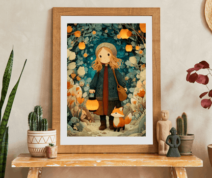 Autumn Adventure Jigsaw Puzzle - Girl and Chipmunk, Cartoon Storybook Seasonal Game for Family Activity, Cozy Nights, Puzzle Enthusiasts Puzzle The Puzzle Chest