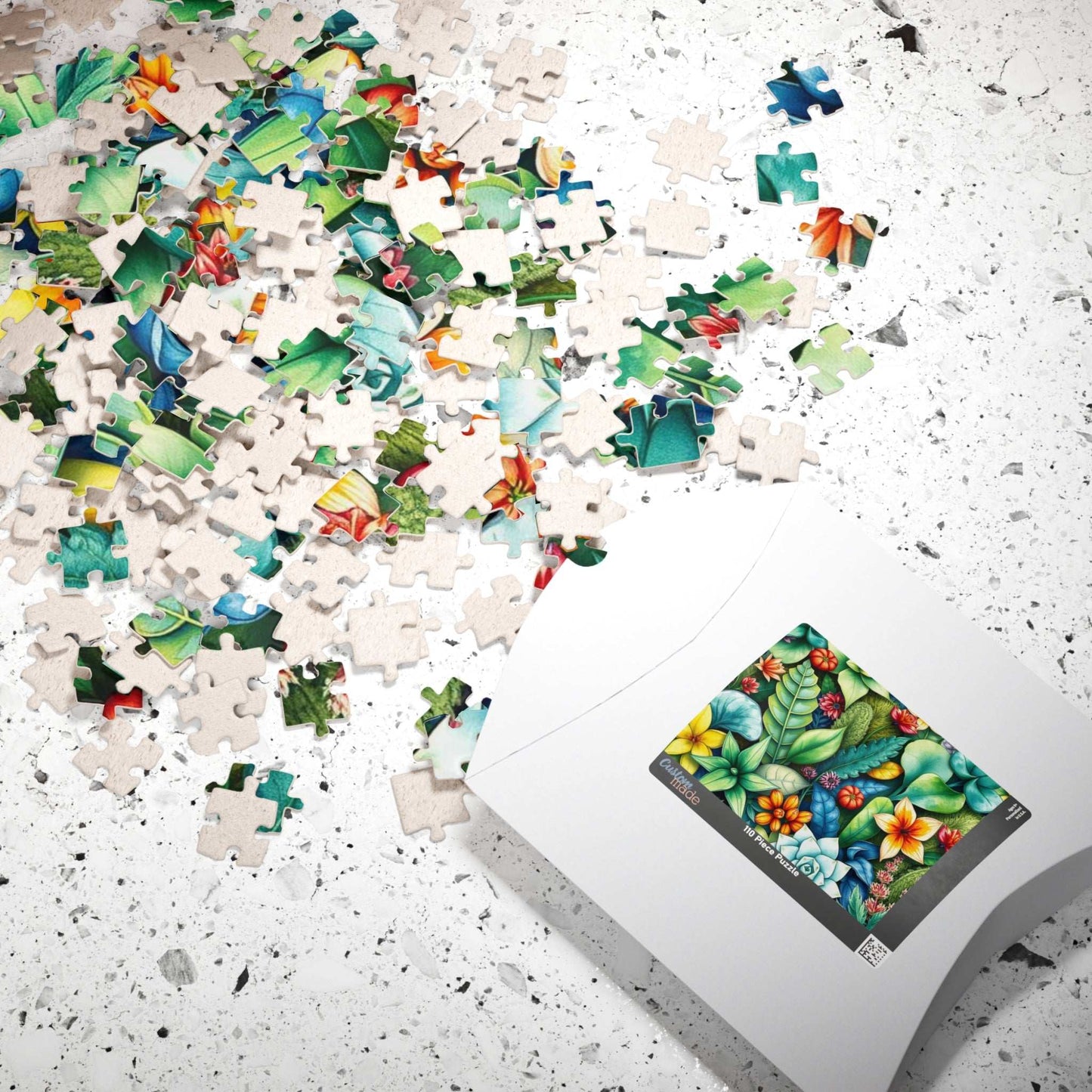 Wildflower Whirl Tropical Floral Puzzle, 110, 252, 520, 1014-piece Flower Puzzle, Botanical Game