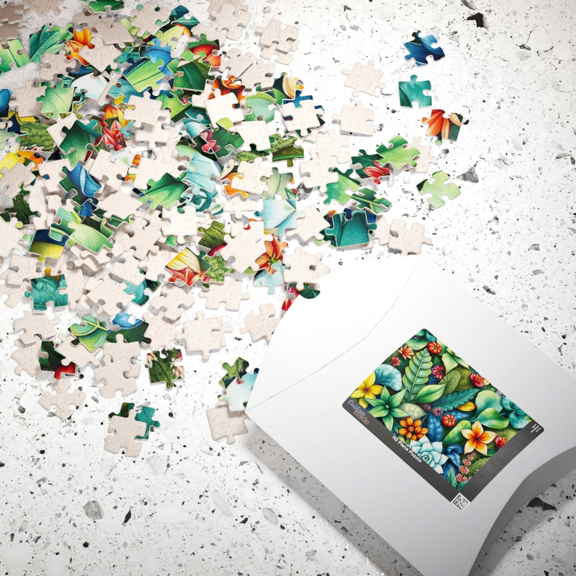 Wildflower Whirl Tropical Floral Puzzle, 110, 252, 520, 1014-piece Flower Puzzle, Botanical Game
