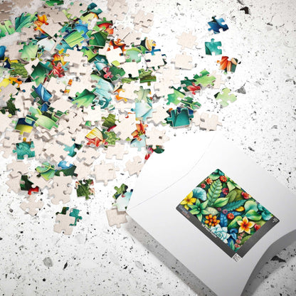 Wildflower Whirl Tropical Floral Puzzle, 110, 252, 520, 1014-piece Flower Puzzle, Botanical Game
