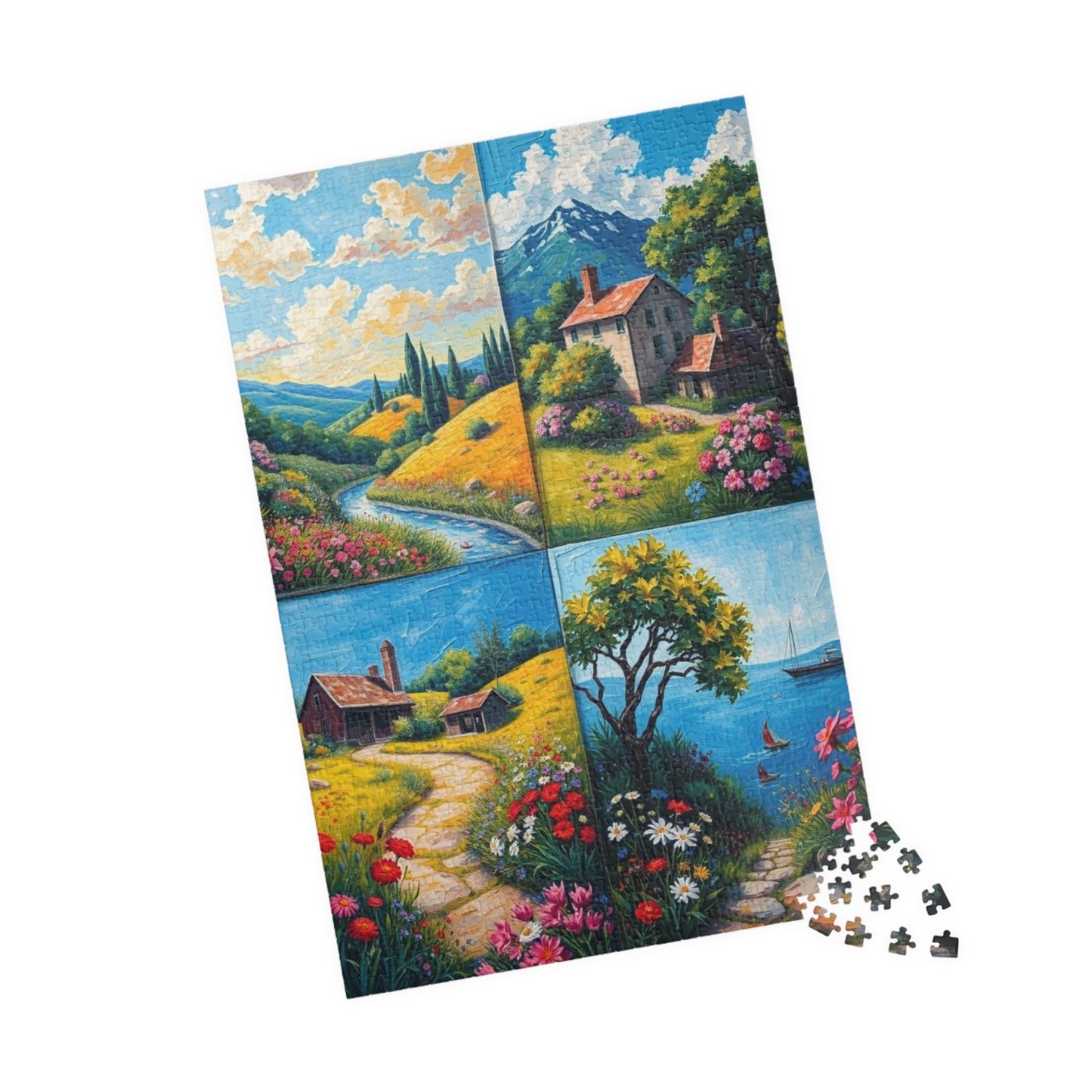 Summer Landscape Jigsaw Puzzle for Adults Creative Activity, Family Fun, Mind Challenge, Holiday Birthday Gift for Friends Puzzle The Puzzle Chest