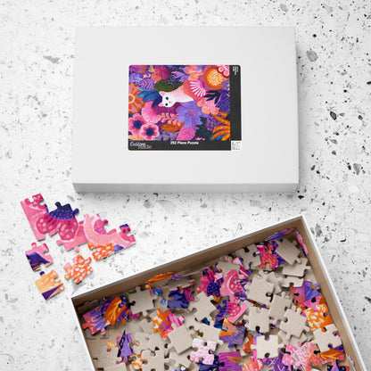 Garden Cat Jigsaw Puzzle - Vibrant Floral Fantasy Inspired by Matisse, Nature Art Jigsaw Puzzle for Cat and Art Lovers Puzzle The Puzzle Chest