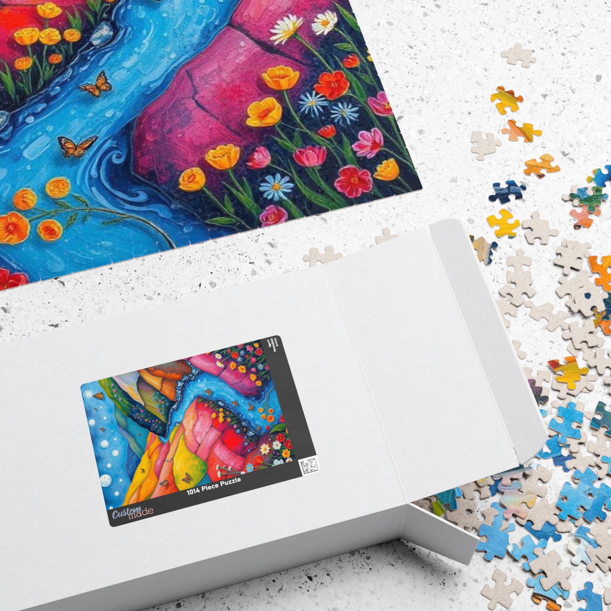 Meadow Stream Melody - River Through Candy Hill Jigsaw Puzzle Collection, Beautiful Nature Puzzle, Colorful Landscape Art, Puzzle Lover Gift, Family Fun, 110/252/520/1014 Puzzle The Puzzle Chest
