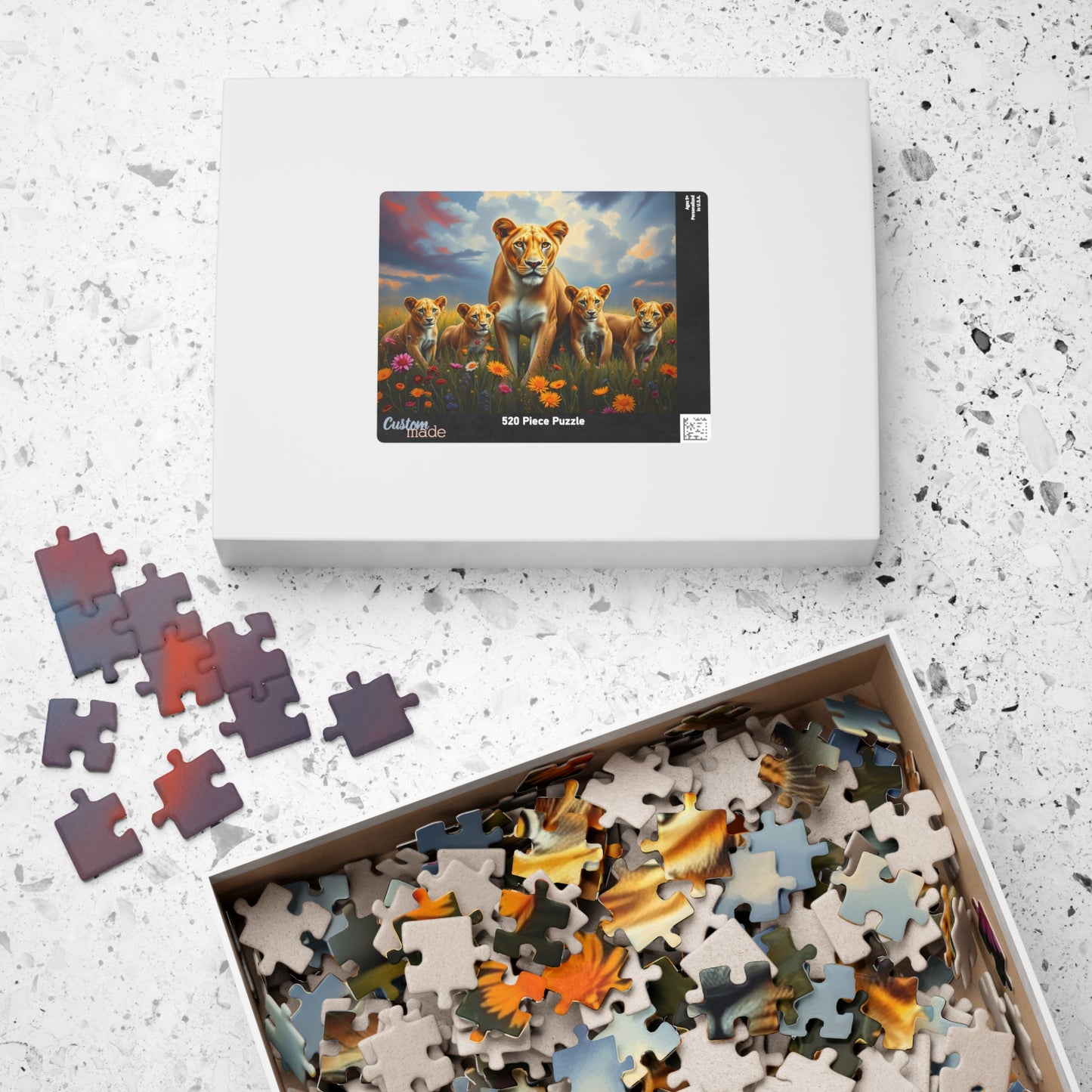 Lioness and Cubs Puzzle | Wildlife Animal Scene Jigsaw Puzzle Puzzle The Puzzle Chest