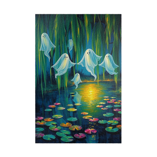 Whispers Through Willows - Mystical Ghosts Puzzle, Puzzle Lover Gift for Friend, Family Game Night, Halloween Fun, 110-1014 Piece Options