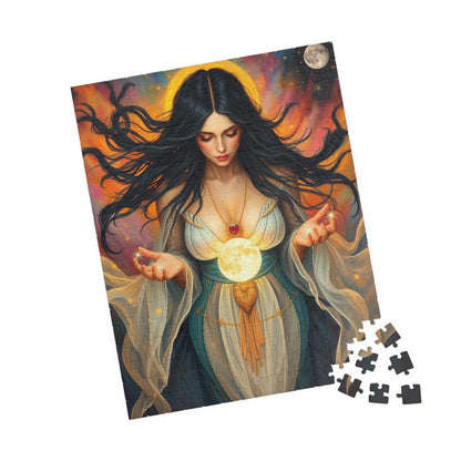 Mythical Moon Goddess Puzzle, 110-1014 Piece Jigsaw Game, Mindful Family Entertainment or Solo Fun, Perfect Gift for Puzzle Fantasy Lover