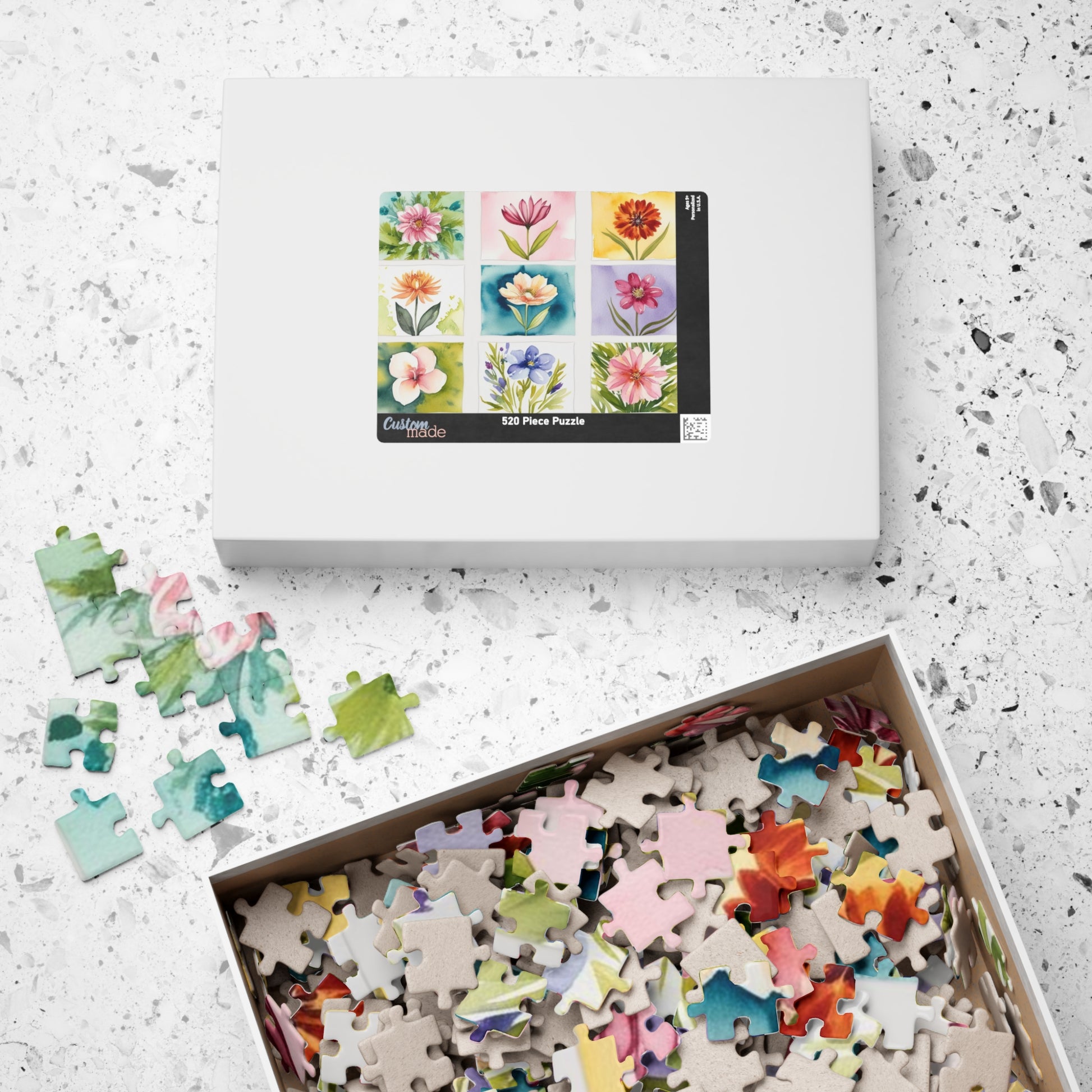 Flower Collage Jigsaw Puzzle, Puzzle for Adults, Creative Activity, Floral Art DIY Toy, Gift for Puzzle and Nature Lovers Puzzle The Puzzle Chest