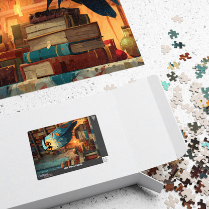 Owl Librarian Jigsaw Puzzle - Bird Game for Book Lovers | Great for Family Bonding, Gifts, Decor, Relaxation, and Mindfulness Puzzle The Puzzle Chest