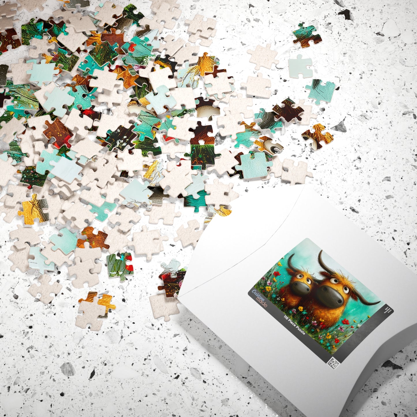 Whimsical Highland Cows Puzzle | 110/252/520 Piece Jigsaw Puzzle The Puzzle Chest