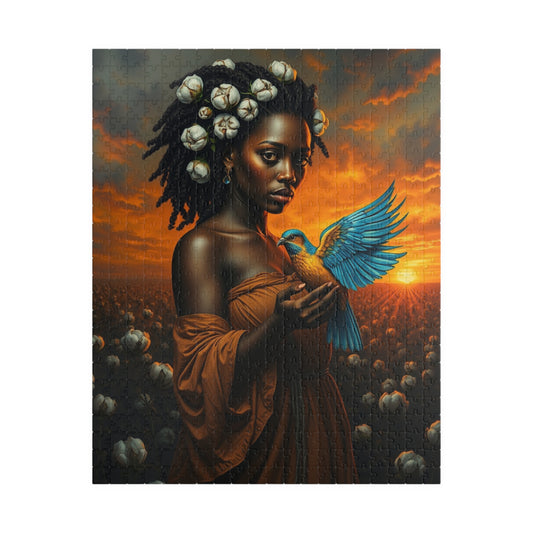Black Woman in Cotton Field Jigsaw Puzzle, Black History African American Puzzle Art for Adults, Afrocentric Family Home Entertainment or Solo Fun, Friend Gift 520 pcs (Vertical) Puzzle The Puzzle Chest