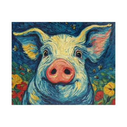 Whimsical Pig Puzzle, Fun Decor, Gift for Animal Lovers, Family Game Night, Unique Challenge, Farmhouse Style Puzzle The Puzzle Chest