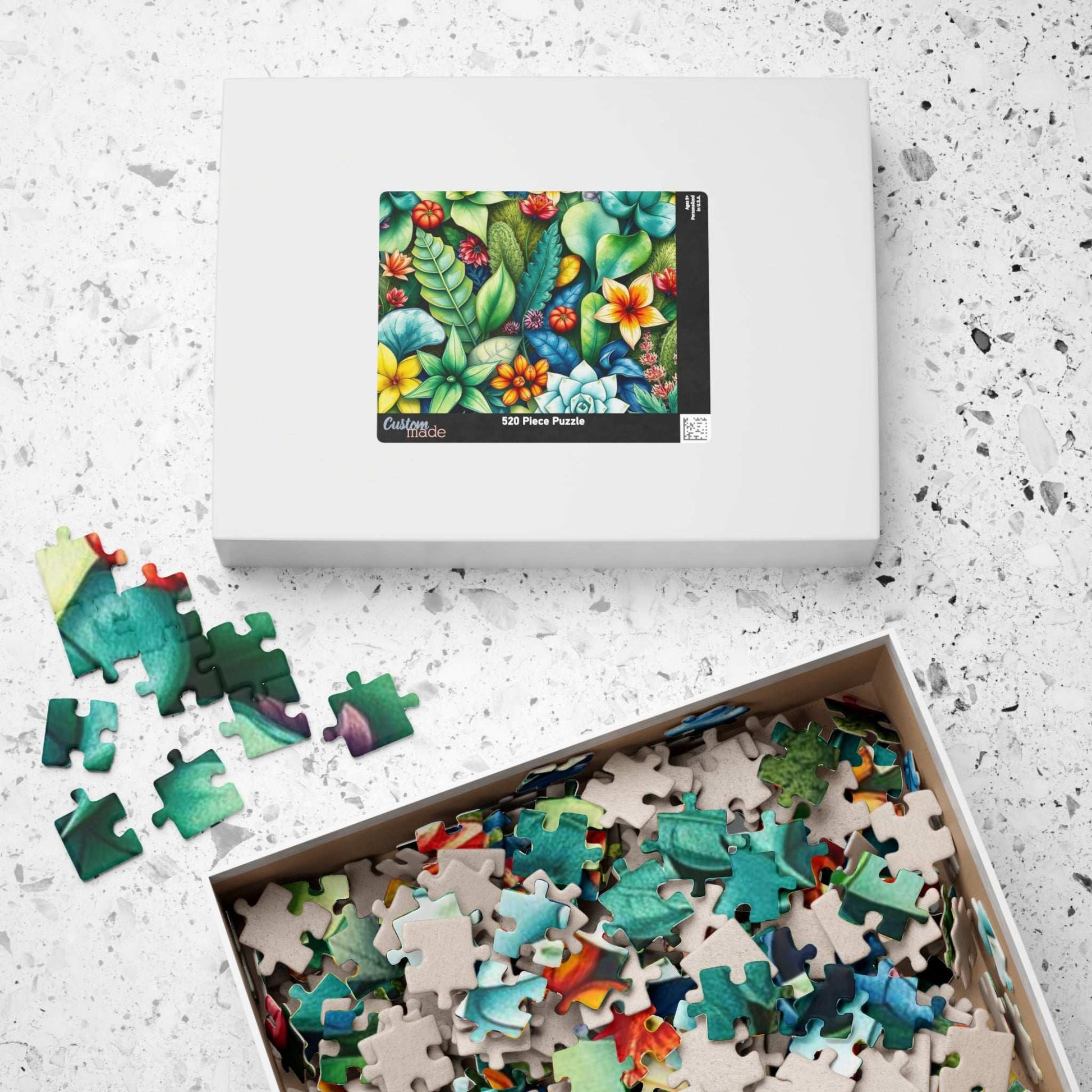 Wildflower Whirl Tropical Floral Puzzle, 110, 252, 520, 1014-piece Flower Puzzle, Botanical Game