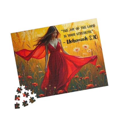 Inspirational Puzzle featuring 'The Joy of the Lord is Your Strength' - Faith Based Christian Brain Teasing Gift 252 pcs (Horizontal) Puzzle The Puzzle Chest