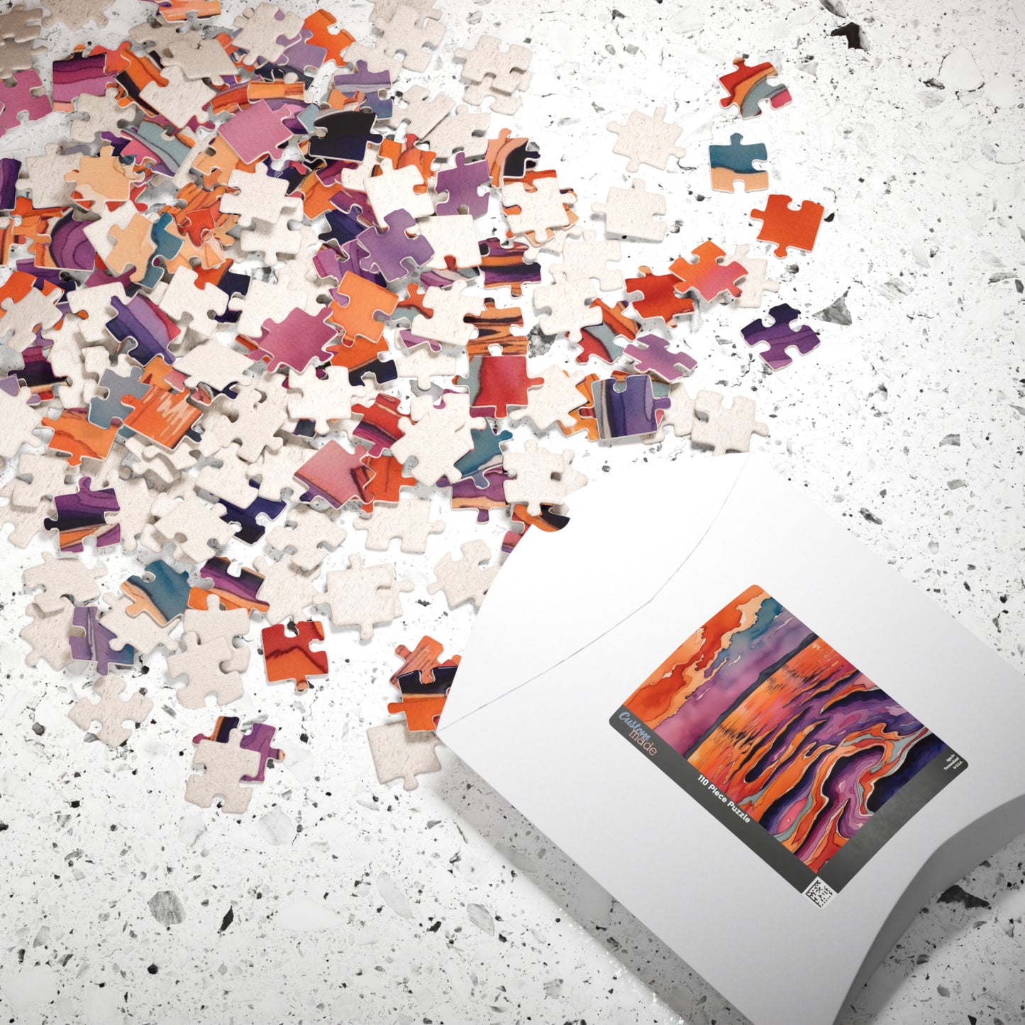 Surrealist Abstract Puzzle, Melting Horizon Modern Art Jigsaw Game Puzzle The Puzzle Chest