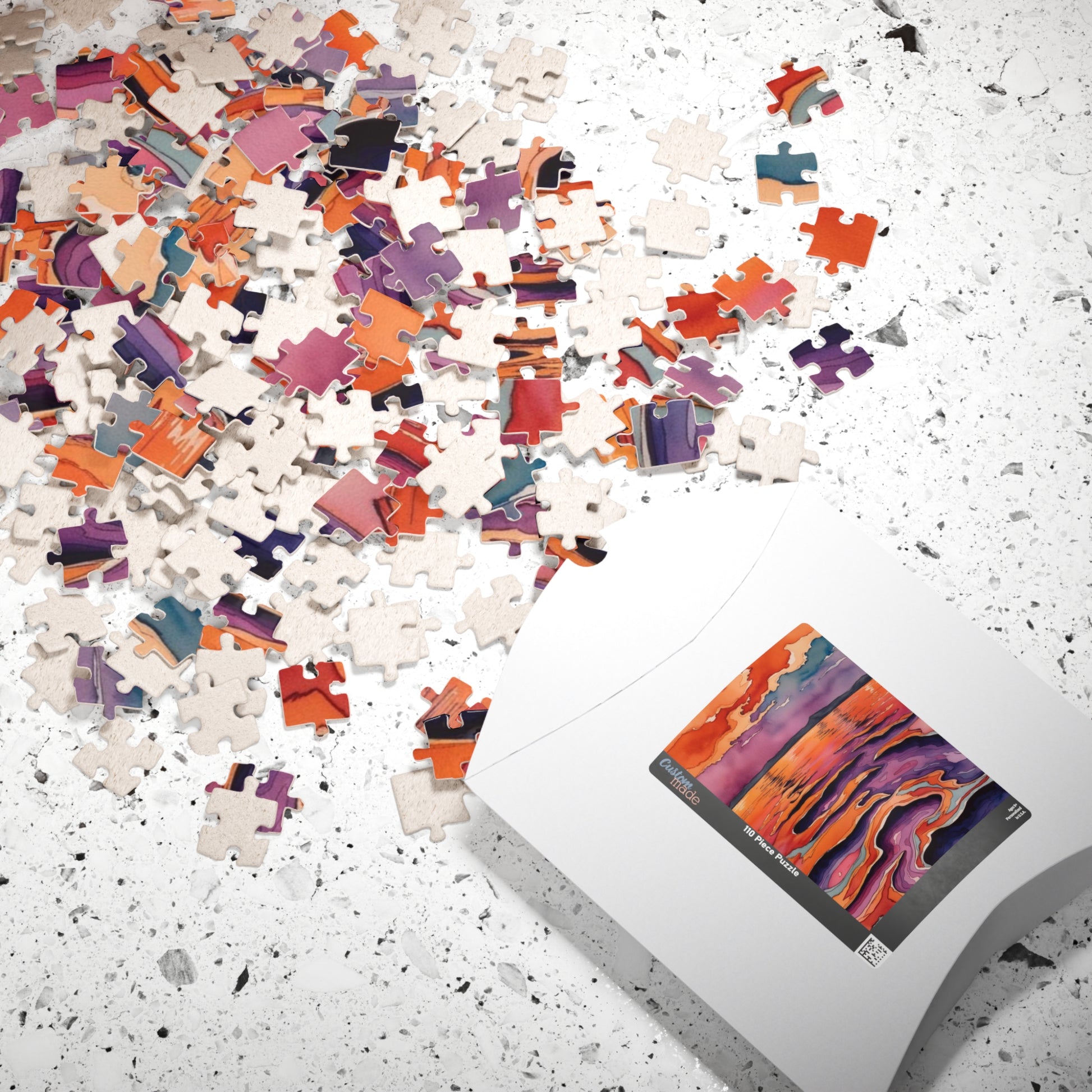 Surrealist Abstract Puzzle, Melting Horizon Modern Art Jigsaw Game Puzzle The Puzzle Chest