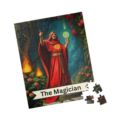 Mystical Magician Puzzle - Tarot Card Style 110-1014 Piece Jigsaw, Gift for Magic Lovers, Unique Home Decor, Family Fun, Mindful Activity 110 pcs (Vertical) Puzzle The Puzzle Chest