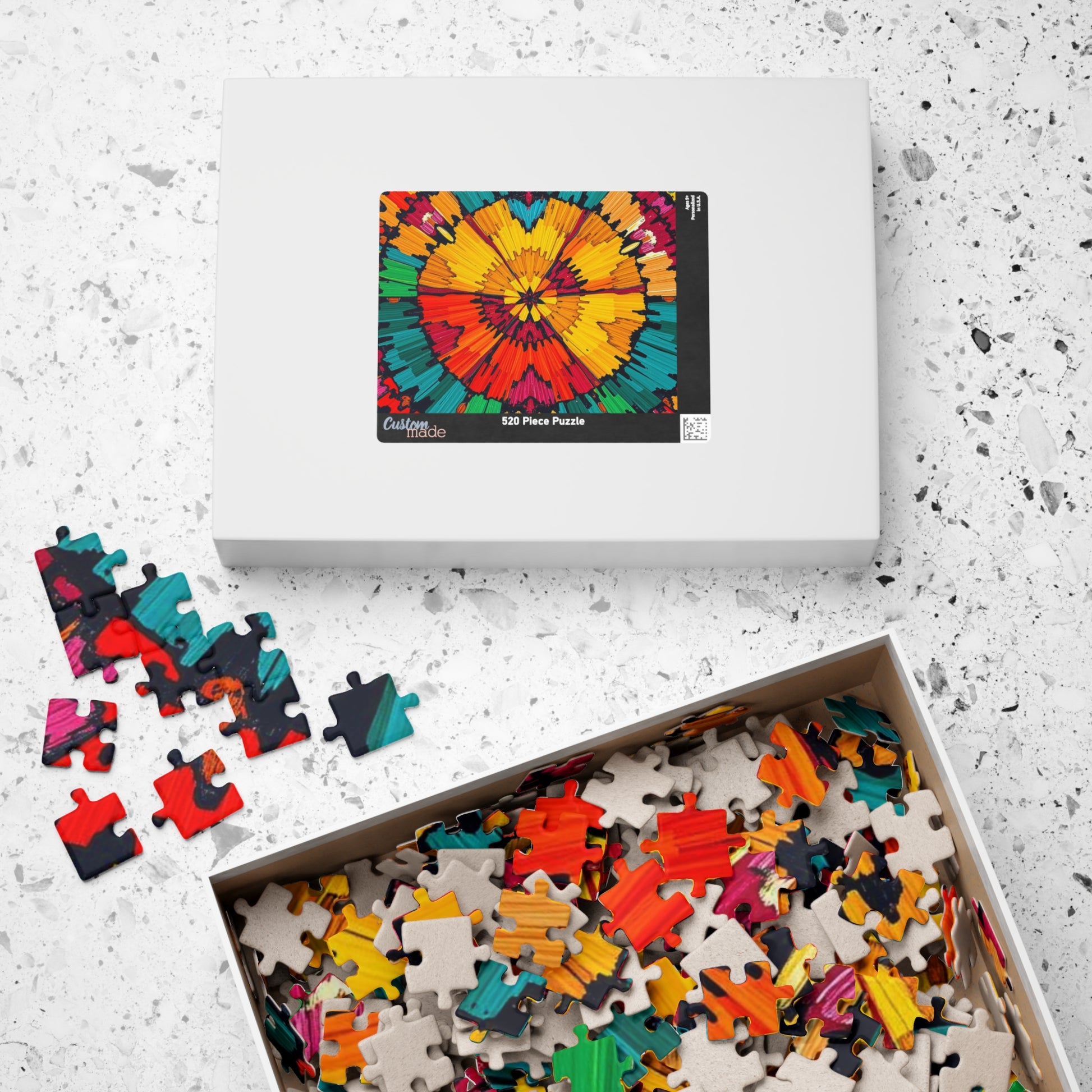 Colorful Mandala Jigsaw Puzzle - Engaging Family Activity, Quiet Home Entertainment, Gift for Friends, Indoor Fun, Mindfulness Puzzle Puzzle The Puzzle Chest