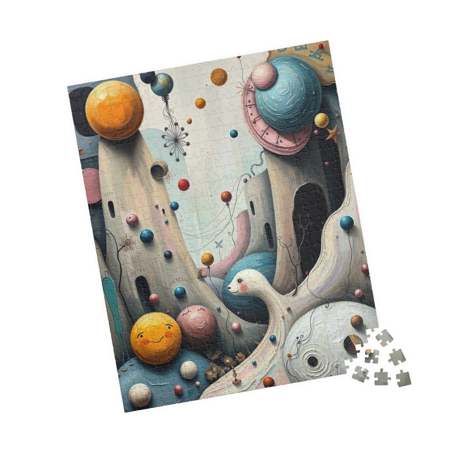 Fantastical Childlike World Puzzle for Adults, Abstract Shapes Jigsaw Game for Solo Fun, Family Activity, Puzzle Lover Gift for Friend Puzzle The Puzzle Chest