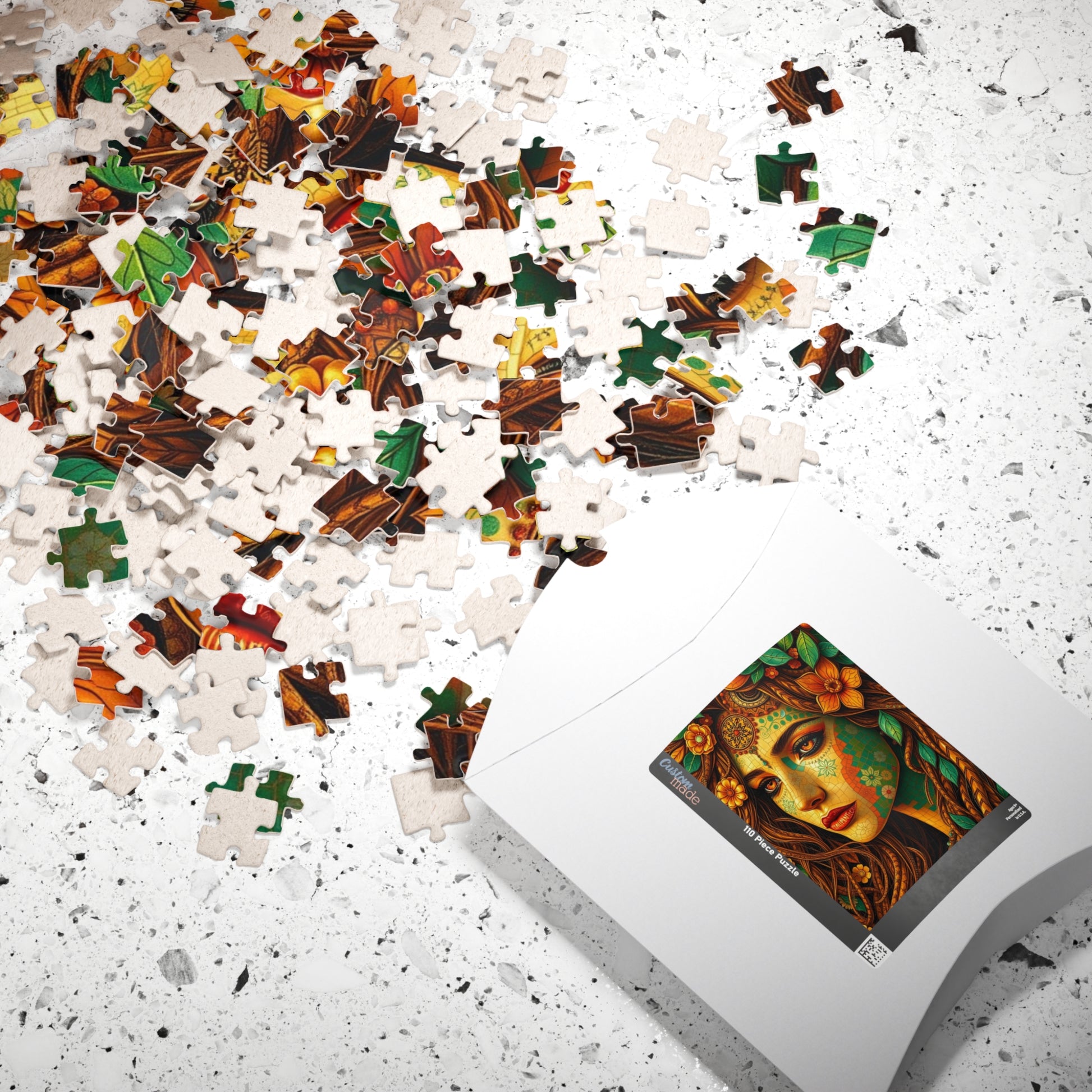 Mosaic Portrait Bohemian Woman Puzzle - Mystical Intricate Art Mindful Jigsaw Game for Adults, Gift for Her, Creative Entertainment, Hobby Puzzle The Puzzle Chest