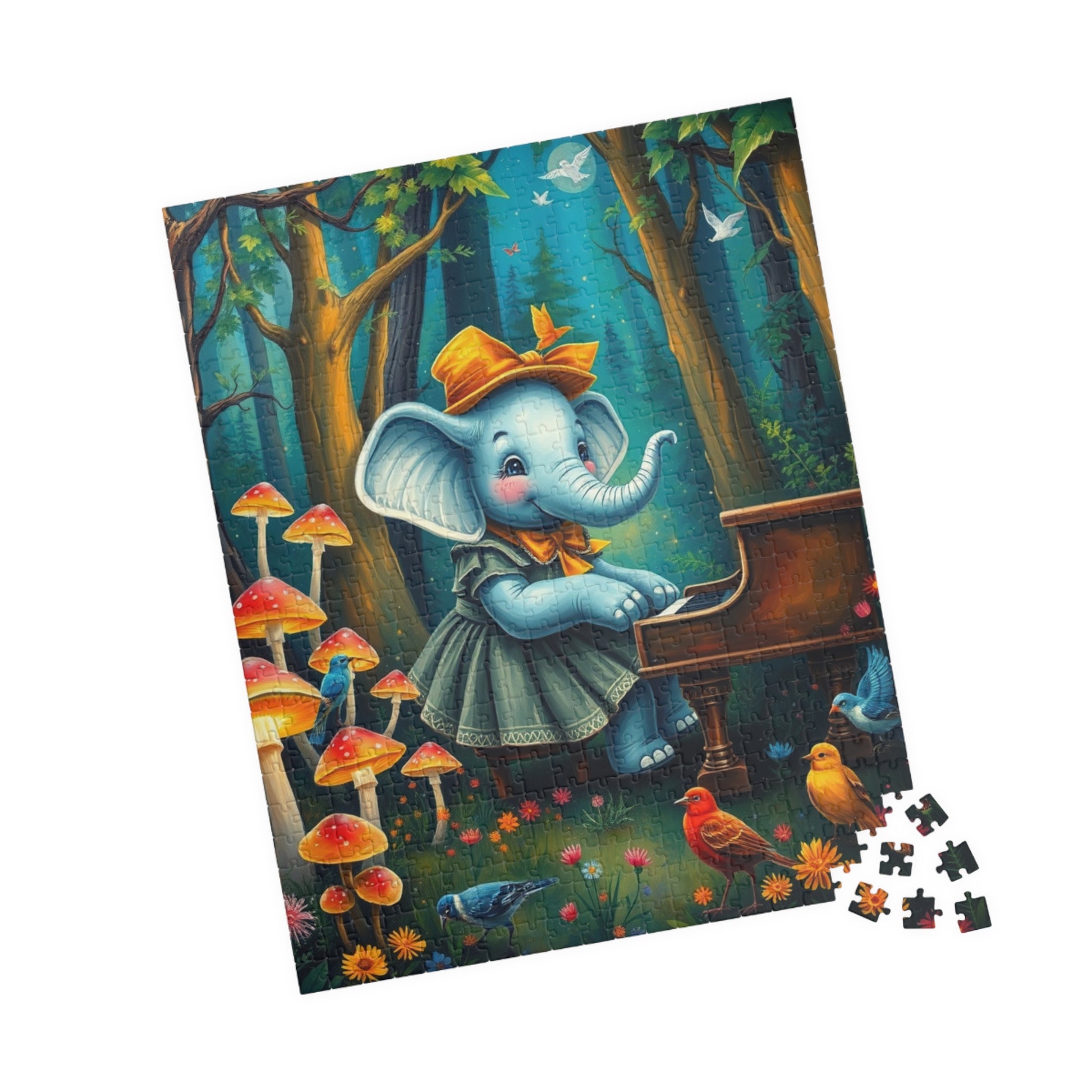 Whimsical Elephant Puzzle - 110, 252, 520, 1014-piece, Puzzle for Adults, Family Fun Activity, Birthday Gift Idea for Animal Lover Puzzle The Puzzle Chest