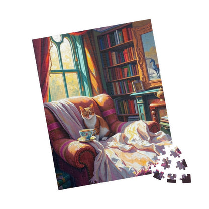 Cozy Study Room Jigsaw Puzzle, Home Office Sanctuary for Cat, Animal Lover Gift, Mindful Hobby, Indoor Activity, Best Family Entertainment Puzzle The Puzzle Chest