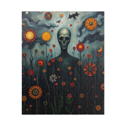 Mystical Skull Puzzle, Unique Art Puzzle, 110, 252, 520, 1014-piece, Home Entertainment, Gift for Puzzle Lovers, Halloween Decor 110 pcs (Vertical) Puzzle The Puzzle Chest