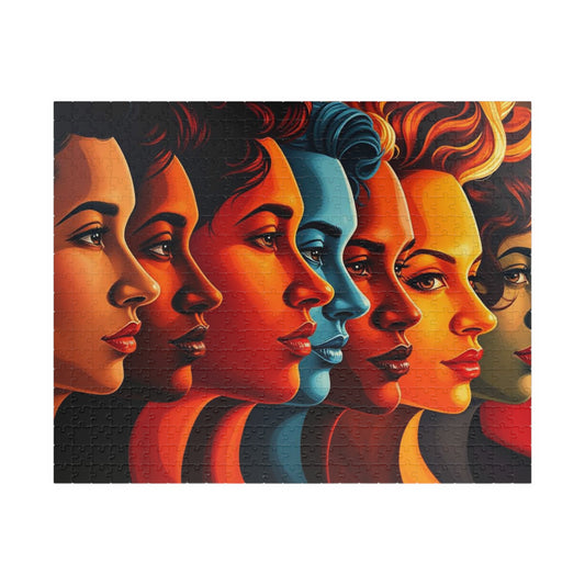 Human Tapestry Jigsaw Puzzle, Diversity Silhouette Puzzle, Face Collage Puzzle, Puzzle Lover Gift for Friend, Family Bonding, Mind Challenge 520 pcs (Horizontal) Puzzle The Puzzle Chest