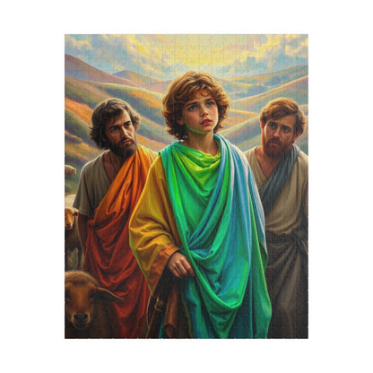 Christian Jigsaw Puzzle - Biblical Story of Josephs Multi-Colored Coat, Religious Gift for Friend, Family Activity, Educational Toy, Hobby 520 pcs (Vertical) Puzzle The Puzzle Chest