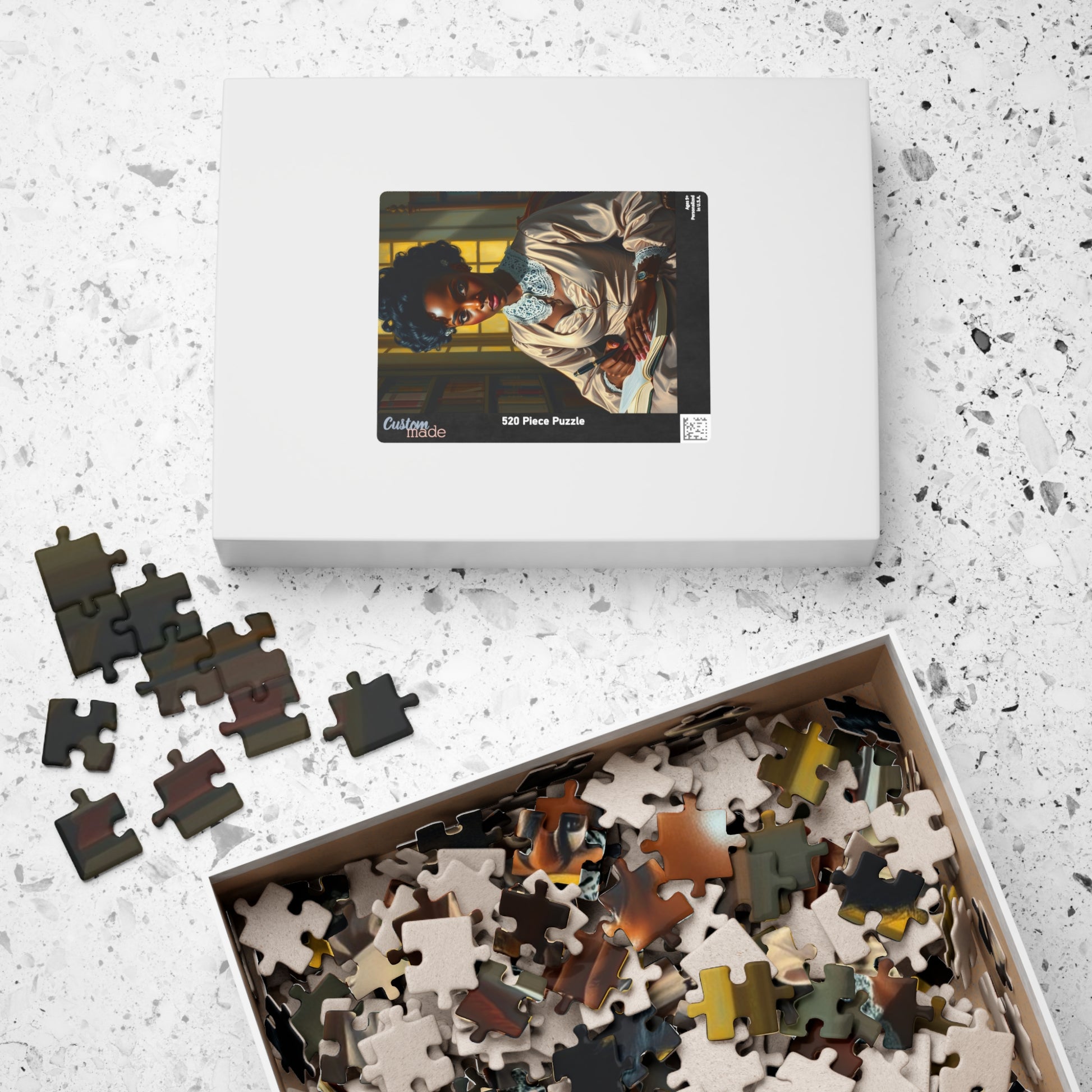 Elegant Vintage Puzzle - Black American Woman, Relaxing Gift for Her, Family Game Night, Art Collectors, Birthday Gift, Mindfulness Activity Puzzle The Puzzle Chest