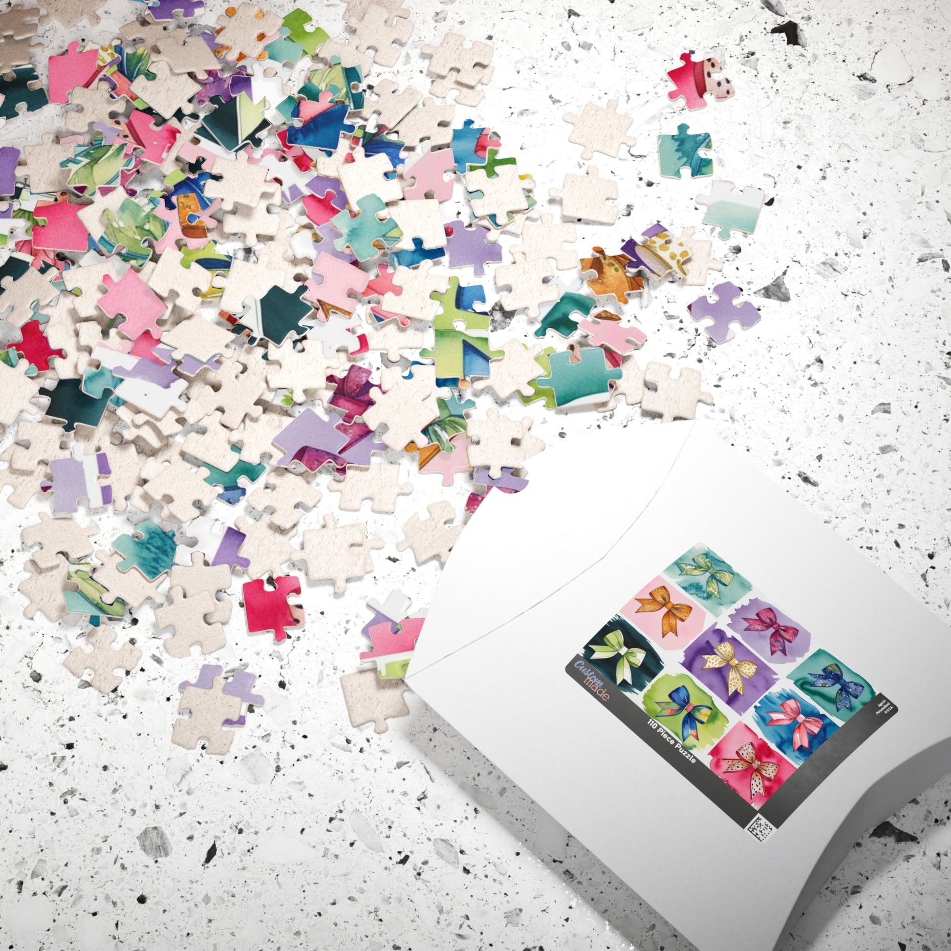 Coquette Ribbon Collage Jigsaw Puzzle, Fun Family Activity, Puzzle Lover Creative Hobby, Mindful Practice, Gift Puzzle The Puzzle Chest