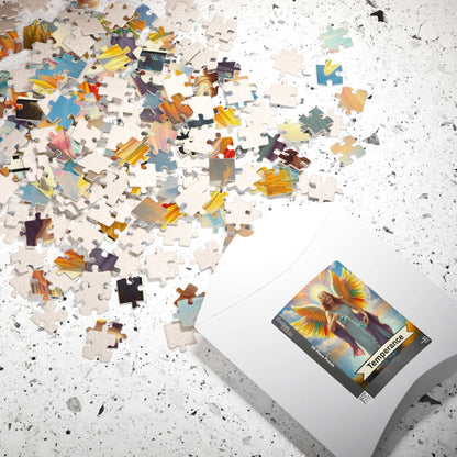 Angel Temperance Puzzle - Tarot Card Style Jigsaw Game for Spiritual Art Meditation Gift, Home Decor, Family Fun Activity, 110-1014 Pieces Puzzle The Puzzle Chest