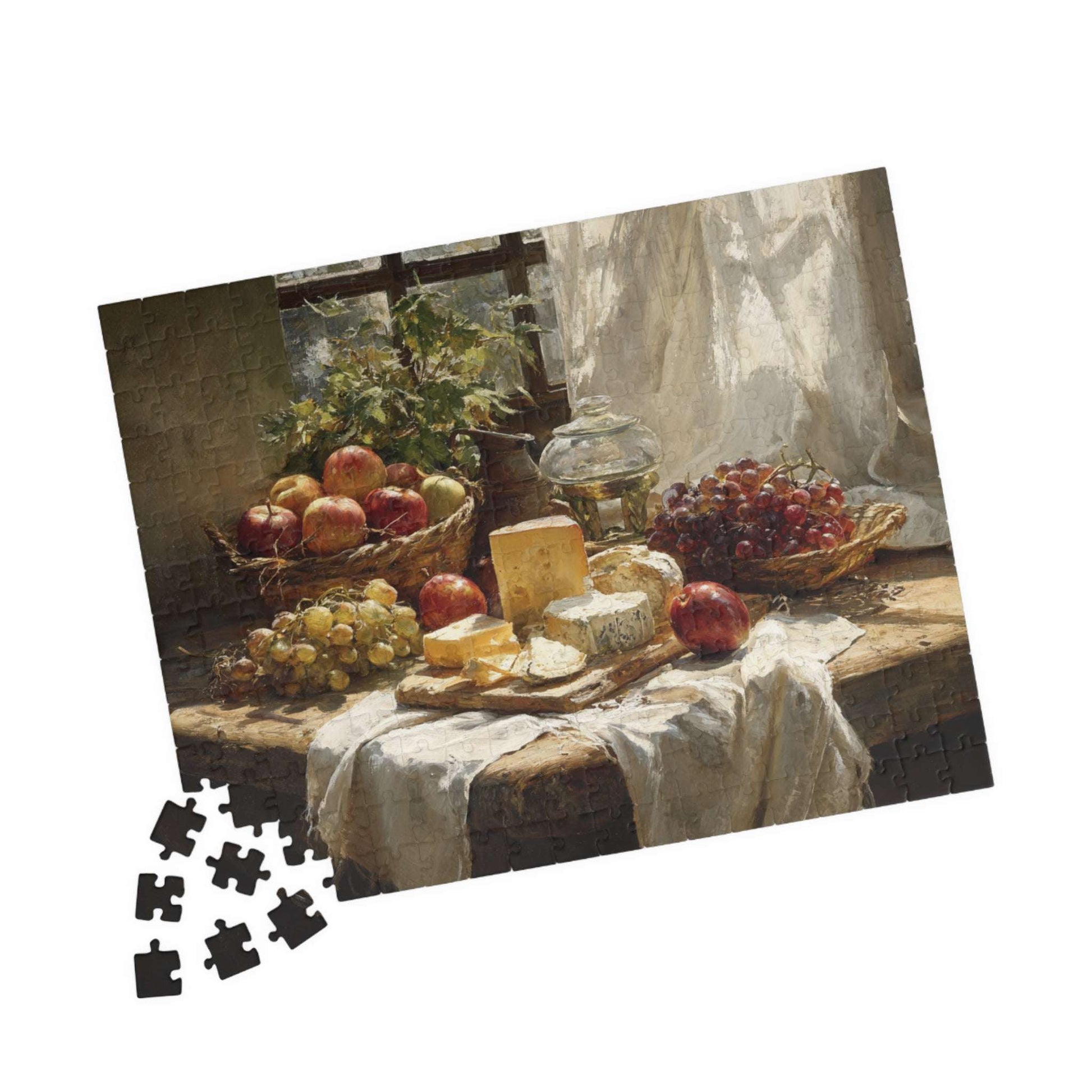 Still Life Fruit and Cheese Puzzle | Classic Tabletop Scene