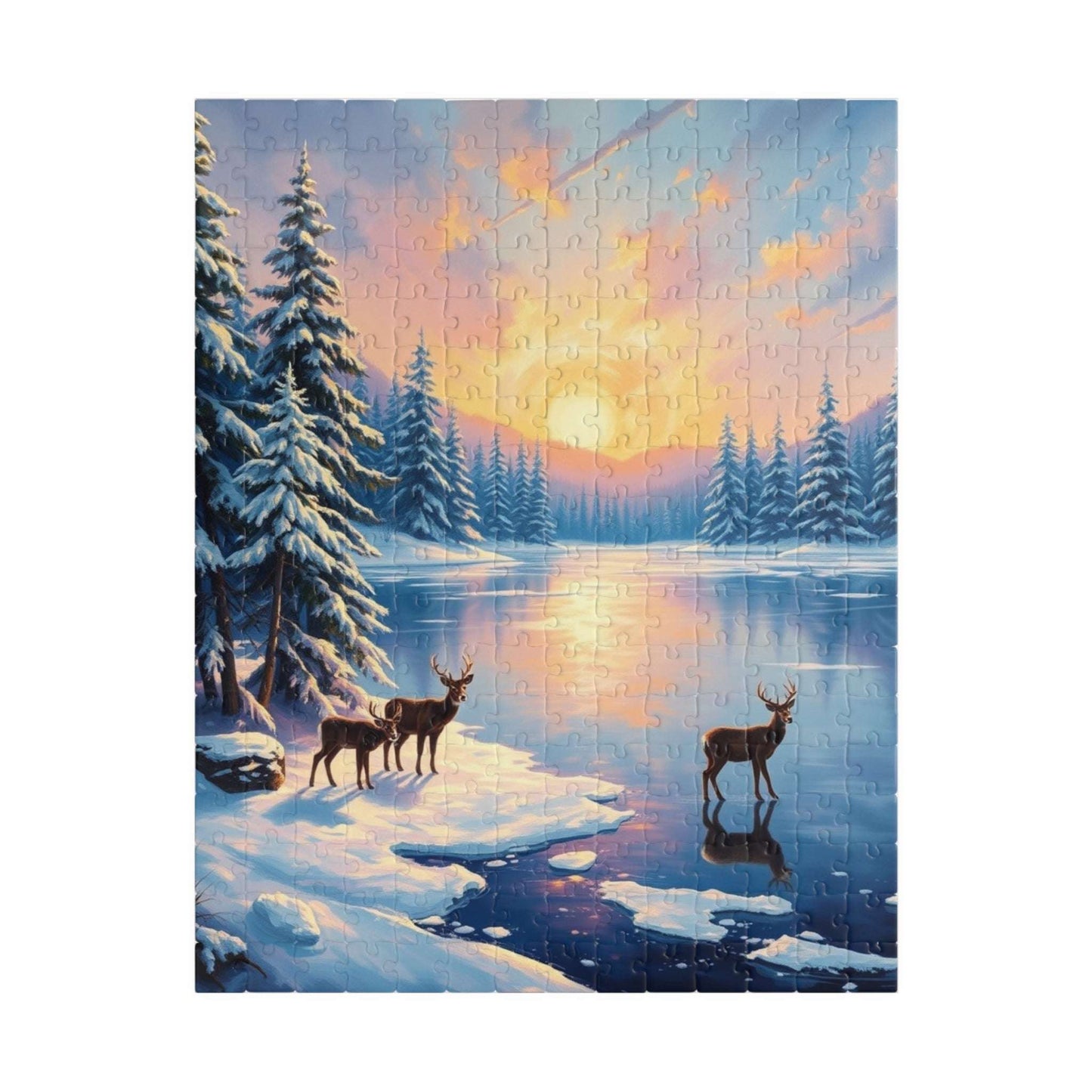 Serene Winter Landscape Puzzle | 110 to 1014-Piece Jigsaw, Adult Relaxation, Family Game Night, Winter Decor, Gift Idea 252 pcs (Vertical) Puzzle The Puzzle Chest