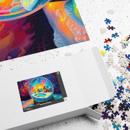 Snow Globe World Jigsaw Puzzle, Winter Gift for Family Game Night, Holiday Fun, or Cozy Nights In, Seasonal Brain Teaser 110-1014 Pieces