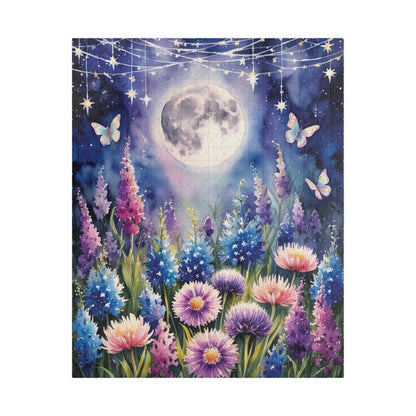 Wildflower Landscape Puzzle, Starry Night Jigsaw for Enthusiasts, Floral Puzzle Game for Nature Lovers, Mindfulness Activity 520 pcs (Vertical) Puzzle The Puzzle Chest