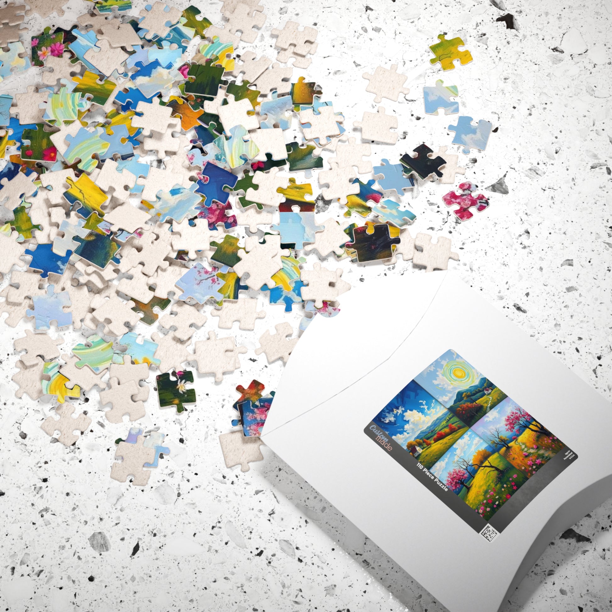 Puzzle, Spring Landscape Collage Puzzle, 110 252 520 1014-Pieces, Four-Quadrant Nature Jigsaw Game for Adults, Giftable Educational Toy Puzzle The Puzzle Chest