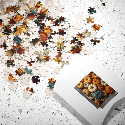 Chaotic Autumn Pumpkin Puzzle, Colorful Overlapping Harvest Design, Fun and Engaging Fall Jigsaw Game for Puzzle Lover and Art Enthusiasts Puzzle The Puzzle Chest