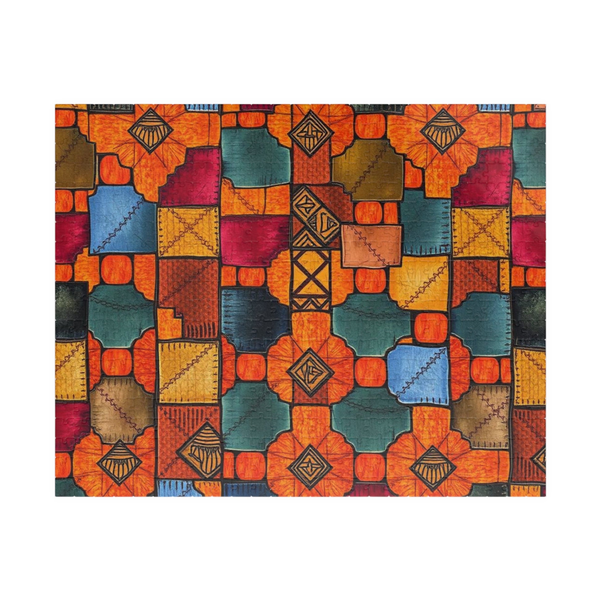 Colorful Geometric Puzzle - Modern Art Jigsaw Game 520 pcs (Horizontal) Puzzle The Puzzle Chest