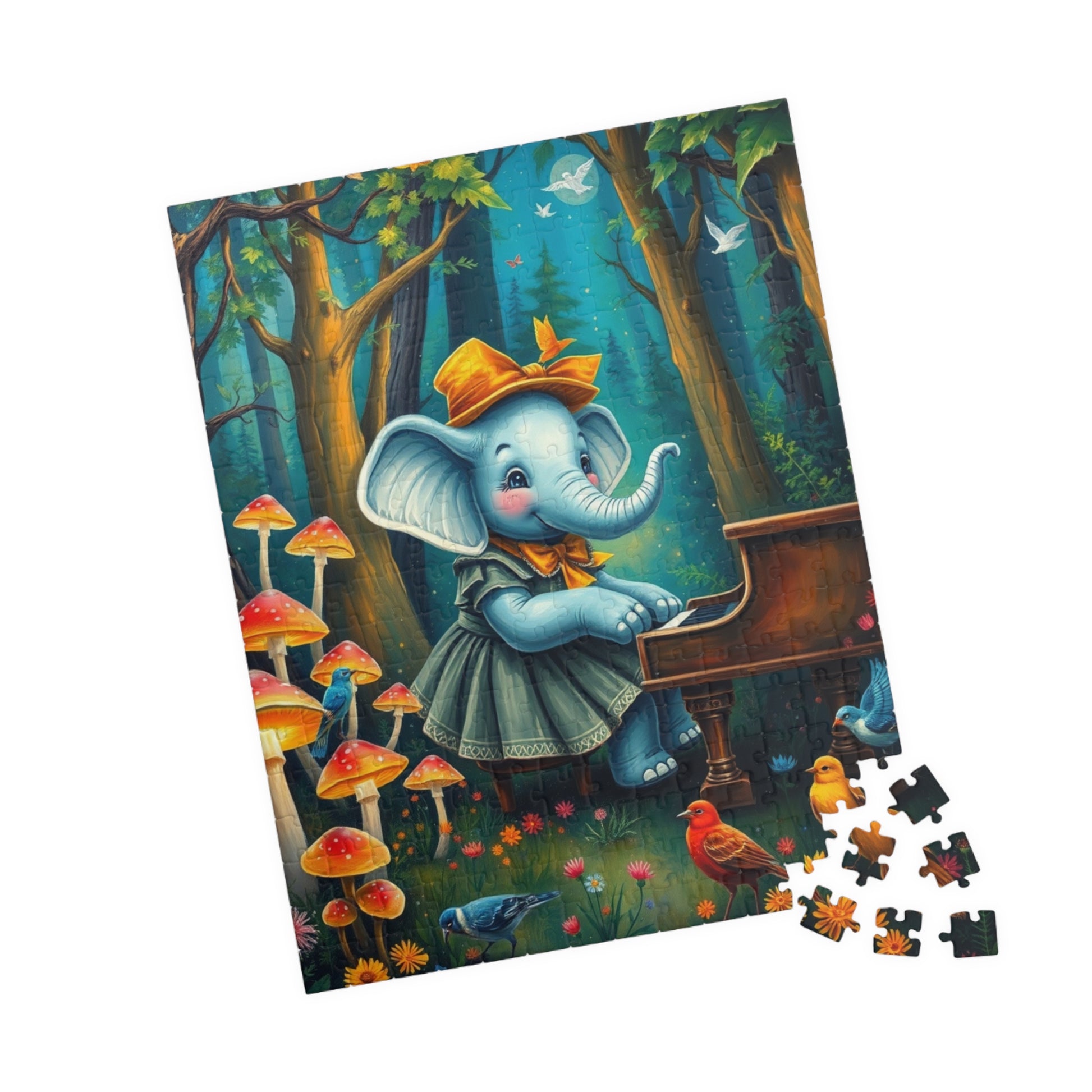 Whimsical Elephant Puzzle - 110, 252, 520, 1014-piece, Puzzle for Adults, Family Fun Activity, Birthday Gift Idea for Animal Lover Puzzle The Puzzle Chest