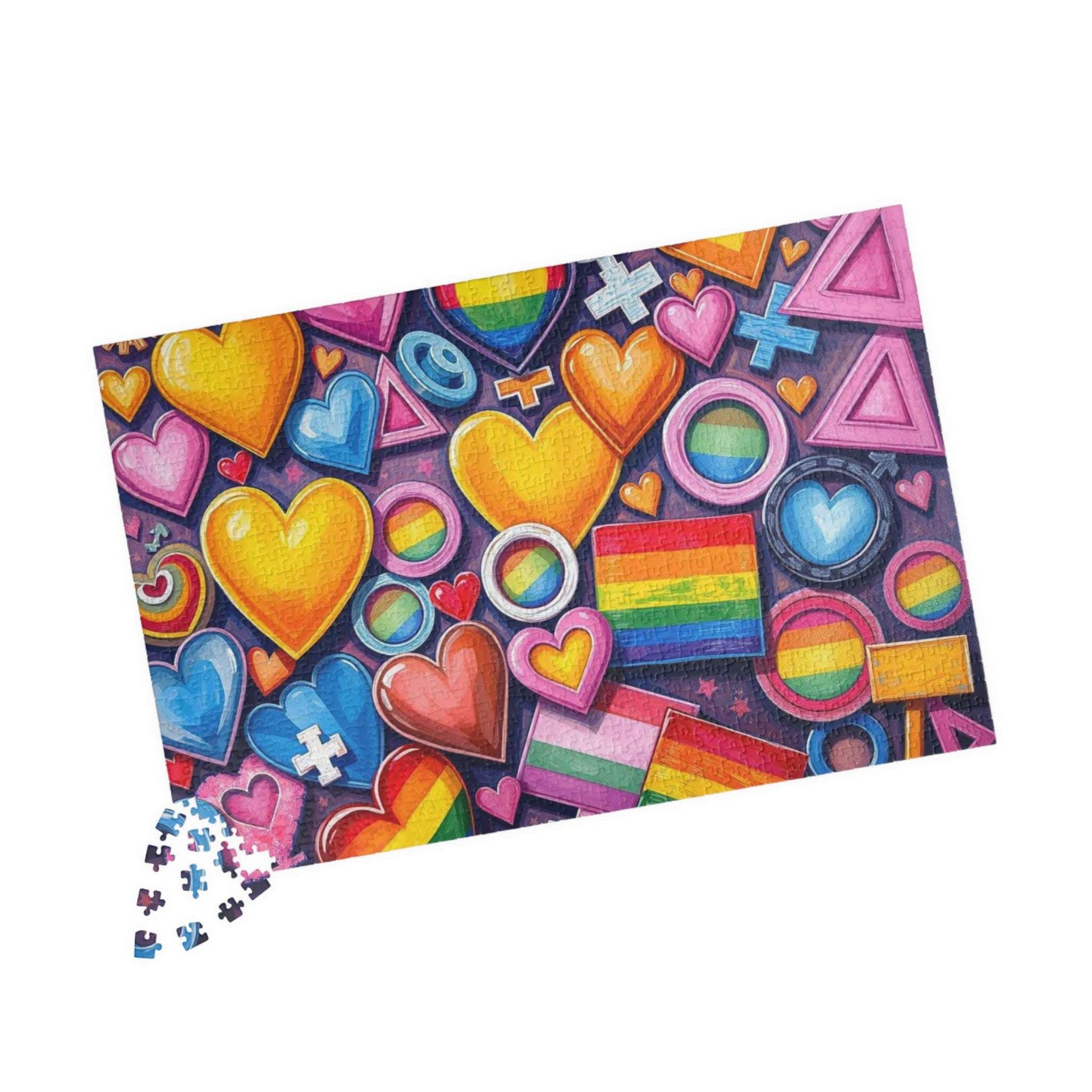 Rainbow Pride Puzzle Jigsaw Game - 110 252 520 1014-piece, Fun for Family Game Night, LGBTQ+ Celebration, Gift for Anyone Who Loves Puzzles Puzzle The Puzzle Chest