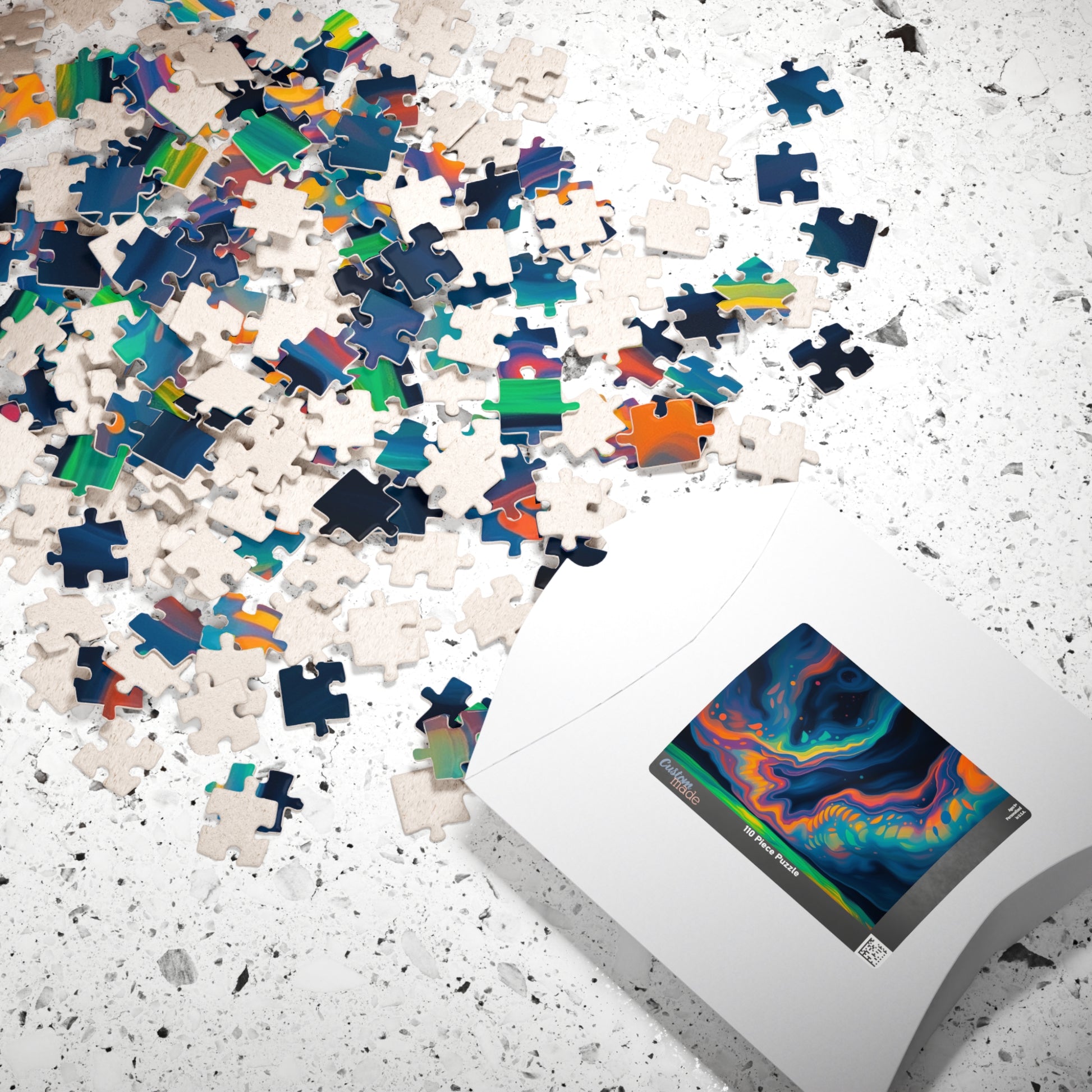 Vibrant Abstract Jigsaw Puzzle, Fun Family Indoor Activity, Gift for Kids and Adults, Puzzle Lovers Gift for Friends Puzzle The Puzzle Chest